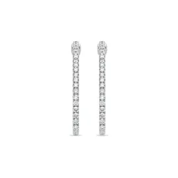 Creolen Promesse Maat M, Natuurlijke Diamanten, Goud 750 Celinni