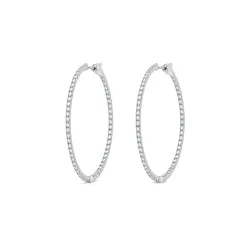 Creolen Promesse Maat M, Natuurlijke Diamanten, Goud 750 Celinni