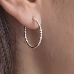 Creolen Promesse Maat M, Natuurlijke Diamanten, Goud 750 Celinni