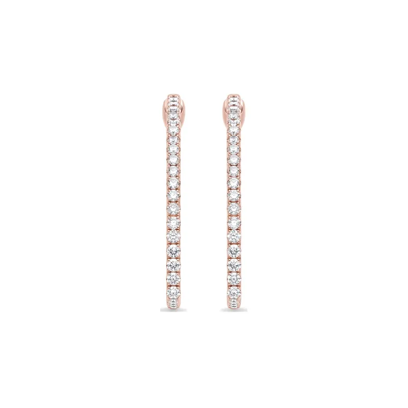 Creolen Promesse Maat M, Natuurlijke Diamanten, Goud 750 Celinni