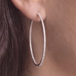 أقراط حلقية كبيرة Promesse مقاس XL، ألماس طبيعي من Celinni