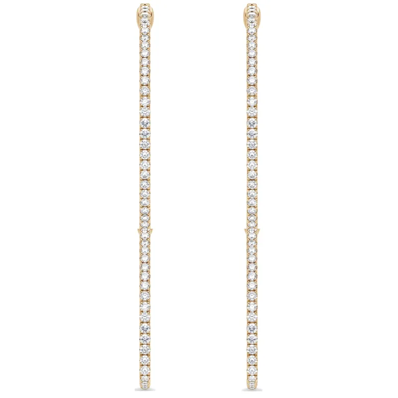 Large Promesse Hoops Size XL, Natural Diamonds Celinni