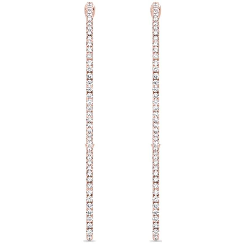Large Promesse Hoops Size XL, Natural Diamonds Celinni