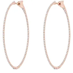 Large Promesse Hoops Size XL, Natural Diamonds Celinni