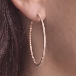 Large Promesse Hoops Size XL, Natural Diamonds Celinni