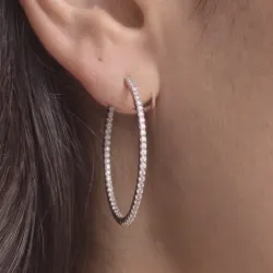 Promesse Hoops Size L, Natural Diamonds, Celinni Best-seller