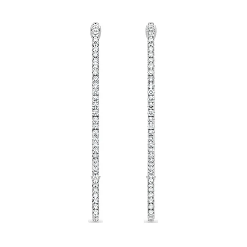 Promesse Hoops Size L, Natural Diamonds, Celinni Best-seller