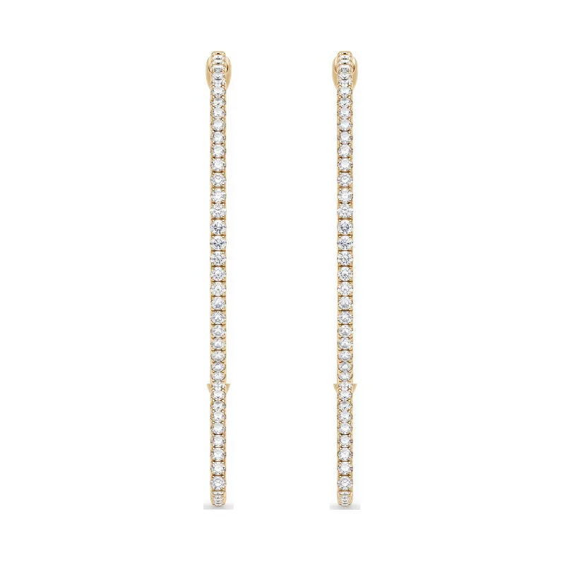 Promesse Hoops Size L, Natural Diamonds, Celinni Best-seller