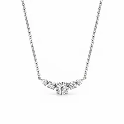 Colgante Ilusión 5 Diamantes Naturales en Oro Blanco 18K