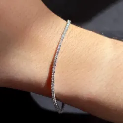 Tennisarmband met 1 Karaat Natuurlijke Diamanten in Platina