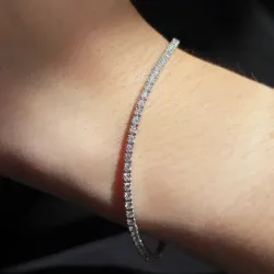 Pulsera Rivière Diamantes Naturales 2 Quilates en Platino
