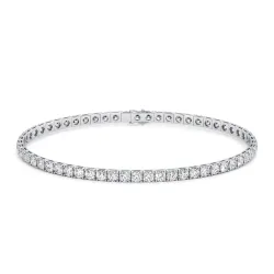 Tennisarmband met 3 Karaat Natuurlijke Diamanten in Platina