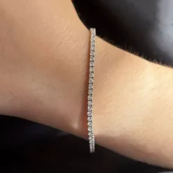 Rivière-Armband mit 3 Karat Naturdiamanten aus Platin 950