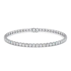 Pulsera Rivière Diamantes Naturales 4 Quilates en Platino