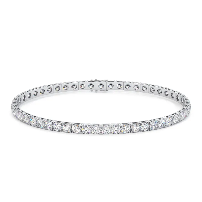 Pulsera Rivière Diamantes Naturales 4 Quilates en Platino