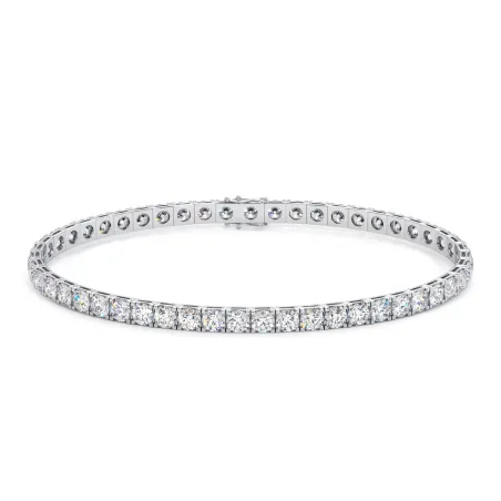 Bracelet Rivière Promesse Diamants Naturels 4 Carats Platine 950