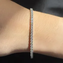 4 Carat Natural Diamond Tennis Bracelet in Platinum 950