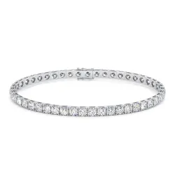 Rivière-Armband mit 5 Karat Naturdiamanten aus Platin 950