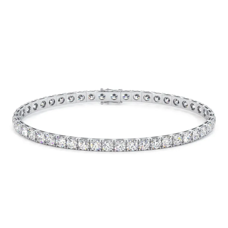 Pulsera Rivière Diamantes Naturales 5 Quilates en Platino