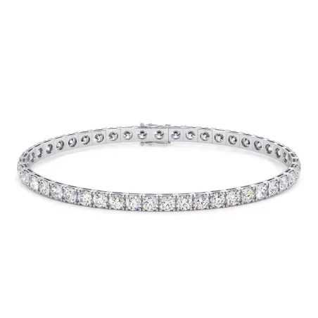 Bracelet Rivière Promesse Diamants Naturels 5 Carats Platine 950
