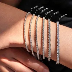 Tennisarmband met 6 Karaat Natuurlijke Diamanten in Platina