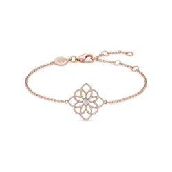 Fleur de Vie Armband met Natuurlijke Diamant 18K Roségoud