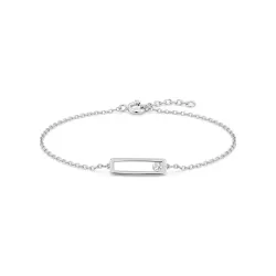 Rechteck-Armband mit Naturdiamant aus 18K Weißgold | Celinni
