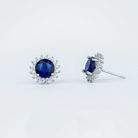 Daisy© Earrings Round Sapphires