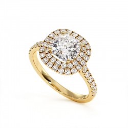Solitario MI VIDA DOBLE HALO Diamante COJ&Iacute;N - Colecci&oacute;n Solitarios Diamante Celinni