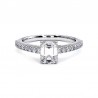 Solitaire Diamant Emeraude Elle