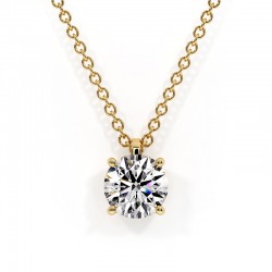 Solitaire Diamant Anh&auml;nger Elle in Gold oder Platin zur Auswahl