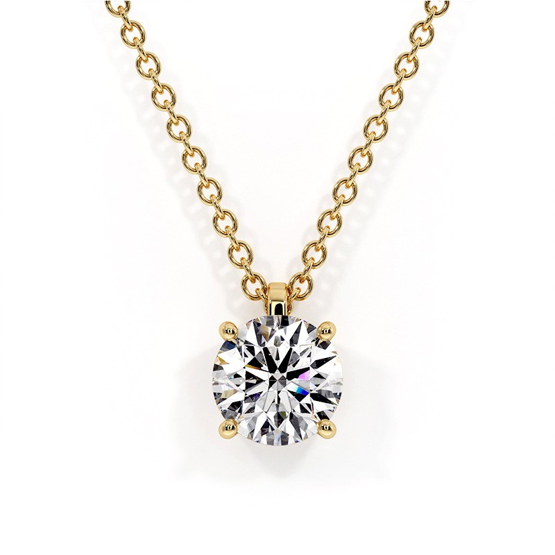 Solitaire Diamant Anh&auml;nger Elle in Gold oder Platin zur Auswahl