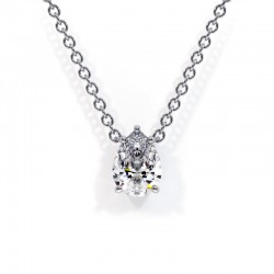 Pear diamond pendant white gold Promesse
