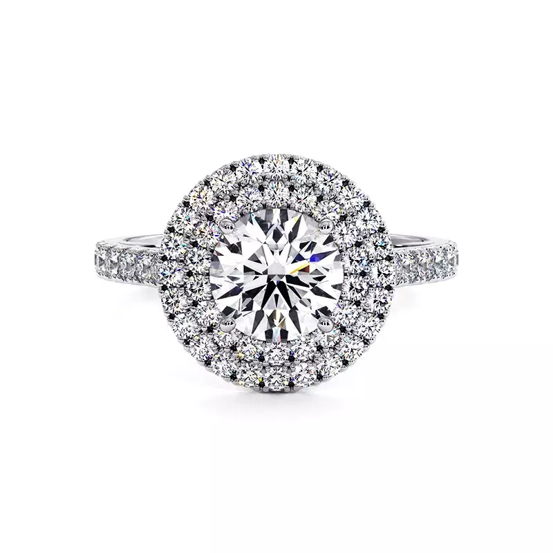 Solitaire double 2025 anneau