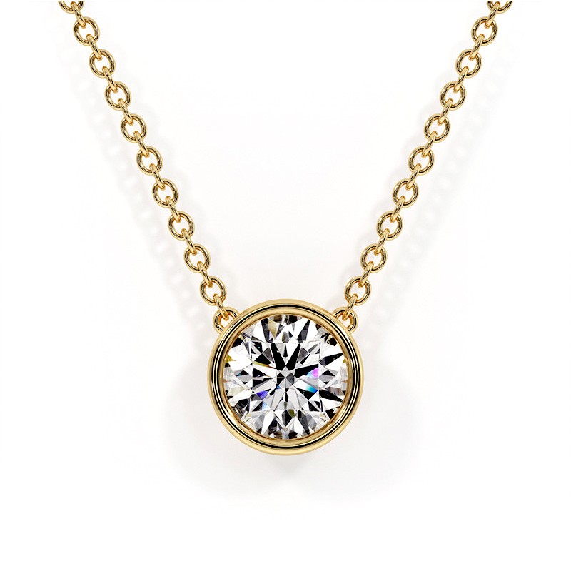 Pendentif diamant en or jaune Pema