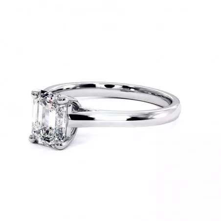 Emerald Diamond Engagement Ring Promesse