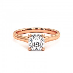 Solitaire Diamant Coussin Promesse en or rose Solitaire Diamant Coussin Promesse en or rose