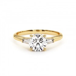 Satinierte Diamant Solit&auml;r