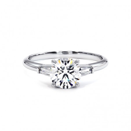 Satinierte Diamant Solit&auml;r