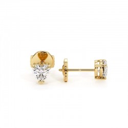 Pendientes de diamante en forma de coraz&oacute;n Promesa