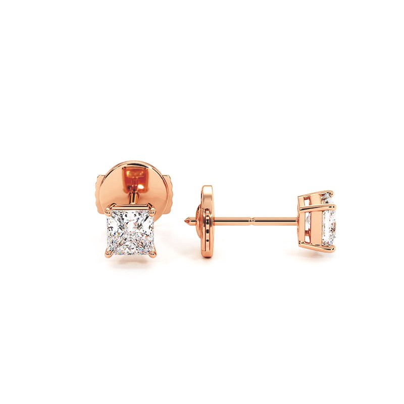 Princess cut diamond earrings Promesse