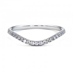 Demi Alliance Diamants Elle Curved or blanc
