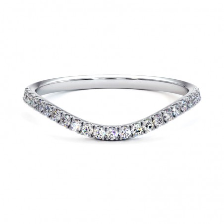 halve diamant alliantie elle gebogen