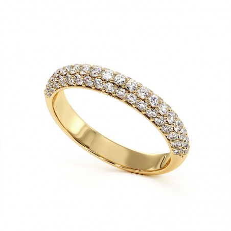 Pamina – Halb-Trauring mit Diamanten