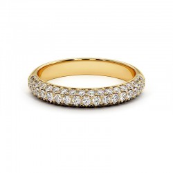 Demi Alliance diamants Pamina Or Jaune 18k, 750/1000