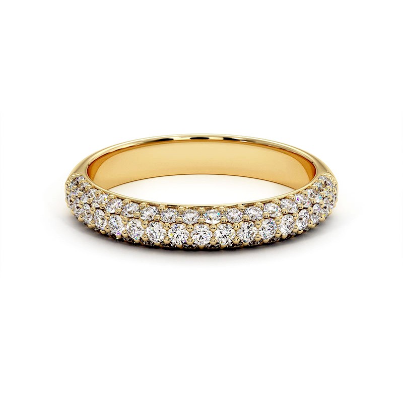 Demi Alliance diamants Pamina Or Jaune 18k, 750/1000