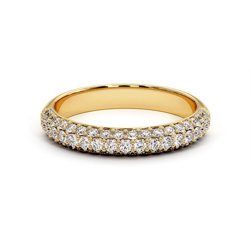 Demi Alliance diamants Pamina Or Jaune 18k, 750/1000 Demi Alliance diamants Pamina Or Jaune 18k, 750/1000
