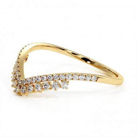 Demi Alliance Diamants Ma Vie Curved Joaillerie