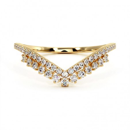 Half Diamond Alliance Ma vie Curved Jewelry