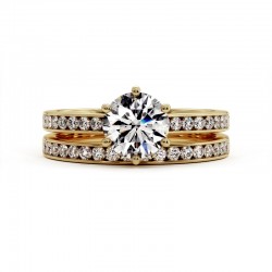 Demi Alliance Diamants Mon Tr&eacute;sor Classique - Collection Celinni